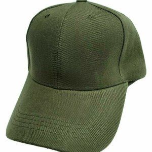 Unisex Army Green Blank Solid Baseball Cap